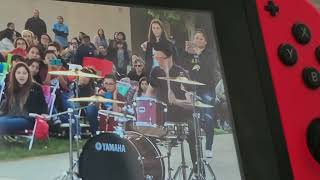 Student Vs. Teacher drum battle
