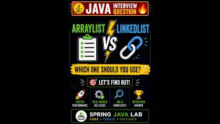 Most Asked Java Interview Question: ArrayList vs LinkedList #javainterview