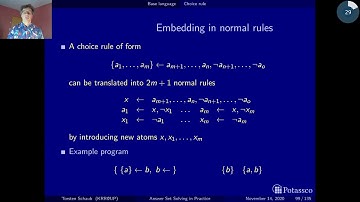 Answer set solving in practice, language, base (choice rules)