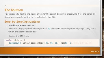 How to Disable Hover Effects on Specific List Items in CSS
