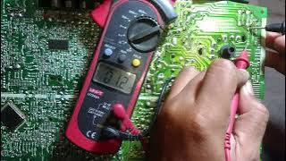 Cara Menangani TV Polytron U Slim Tegangan ic Vertikal Over