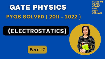 GATE previous year solved questions physics | Electrostatics |Gate physics pyqs solved | part -1