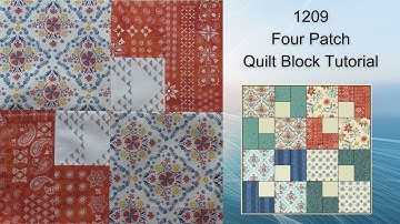 1209 Four Patch Quilt Block Tutorial | Block of the Day 2023 | Accuquilt