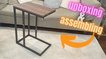 Unboxing & Assembling: WLIVE Side Table, C Shaped End Table for Couch, Sofa and Bed