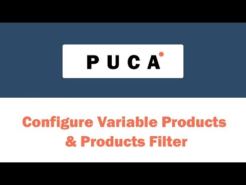 [Puca] Configure Variable Products & Products Filter