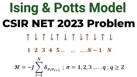 CSIR NET Physics Ising Model Potts Model Full Concept and Problems