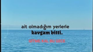 Gitme Kal Bu Gece - Cover Remix