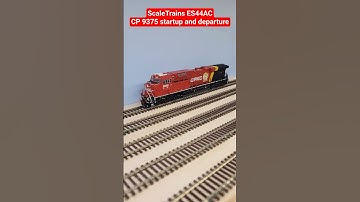 ScaleTrains ES44AC CP 9375 Startup and Departure #modeltrains #cpkc #hoscale