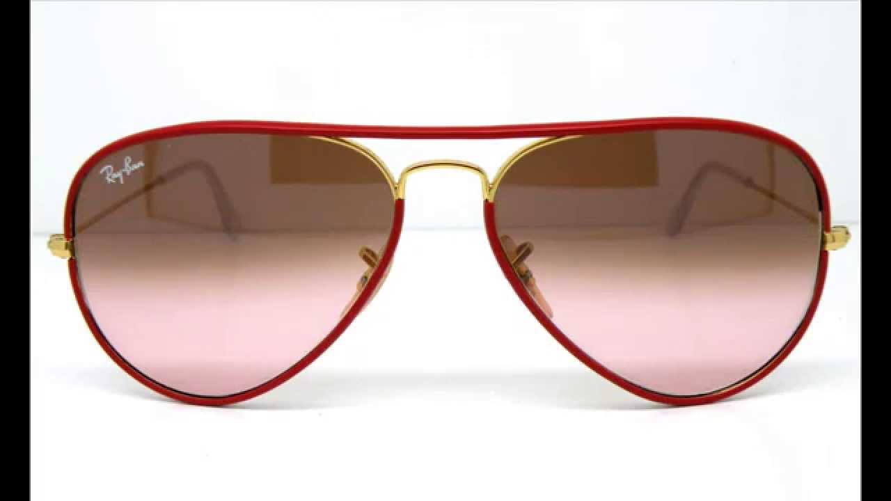 Ray Ban Aviator Full Color RB3025 JM Red 太陽眼鏡 - YouTube