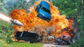 Dangerous Driving truck and Car Crashes game 4k  logitech rally bar [BeamNG.Drive]gameplay_ gamer 11