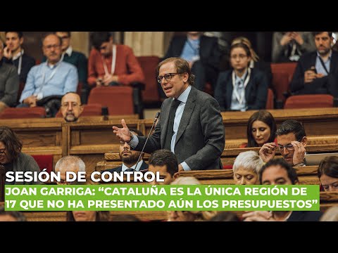 Joan Garriga: “Cataluña es la única región de 17 que no ha presentado aún los presupuestos”