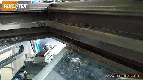 Fenstek upvc window CNC corner cleaning machine two axis five cutters servo motor ACC120A  testing