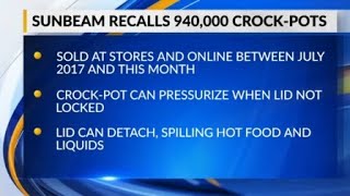 Sunbeam recalls 940,000 crock-pots ahead of Thanksgiving due to burn risk