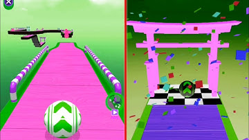 Sky Rolling Ball  vs Reverse Speed Run   Walkthrough ,iOS Android Colour Ball Run New Update