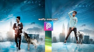 wolf manipulation photo editing in PicsArt | Karan mandal editz | Instagram new wolf Photo editing screenshot 5