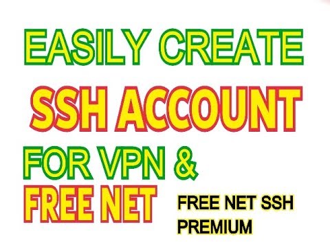 How to create ssh account for vpn connection - YouTube