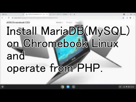 Install MariaDB(MySQL) on Chromebook Linux and operate from PHP