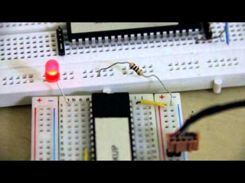 8051 Hardware Demonstration LED Blinking 3 Speed