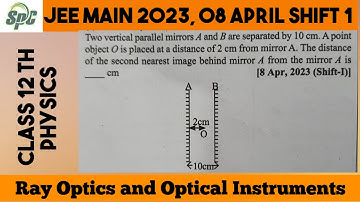 Two vertical parallel mirrors A and B are separated by 10 cm . A point object  O is placed at a dist