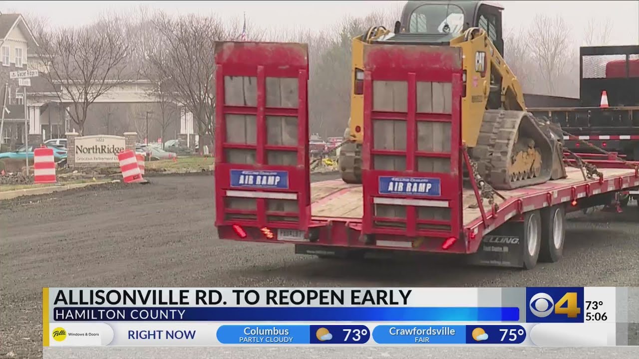 Allisonville Road and 146th Street intersection to reopen June 9 after