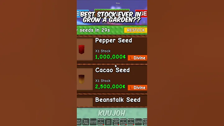 BEST STOCK EVER IN GROW A GARDEN?? #roblox #fyp #shorts #stock #growagarden