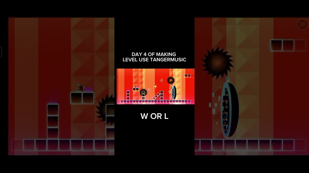 DAY 4 OF MAKING LEVEL USE TANGER MUSIC  #geometrydash #gdupdate #foryou #gd #gaming