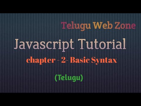 Javascript tutorial course in telugu l Basic Syntax of javascript for ...
