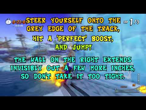 CTR:NF - Polar Pass Lake Shortcut Tutorial