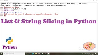 #8 List and String Slicing in Python | Python Tutorial For Beginners
