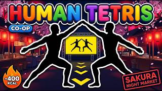 HUMAN TETRIS 2 Player Co-op | Sakura Market 🏮 | Immersive Interactive Warm-Up | -400 kcal screenshot 2