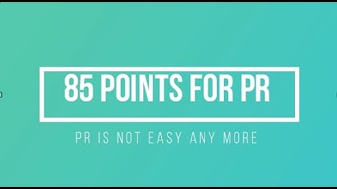 85 Points for PR..!! How we all think