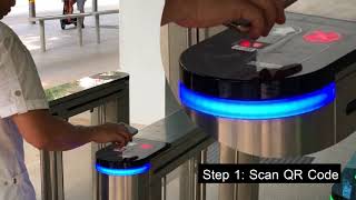 Half Height Turnstile QRCode Access V2