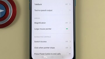 How to enable/disable Large mouse pointer on OPPO A31 Android 9