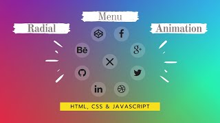 Radial Menu Animation with HTML, SCSS & jQuery