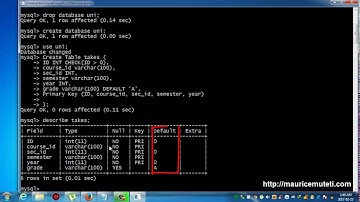 Structured Query Language Tutorial SQL Part 28   DEFAULT Constraint on CREATE TABLE Command Prompt C