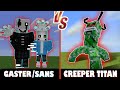 Gaster & Sans vs. Ultra Creeper Titan | Minecraft (+DANCING MEMES!)
