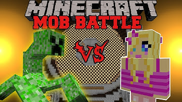 Girlfriend Vs. Mutant Creeper - Minecraft Mob Battles - Arena Battle - Mutant Creature Orespawn Mods