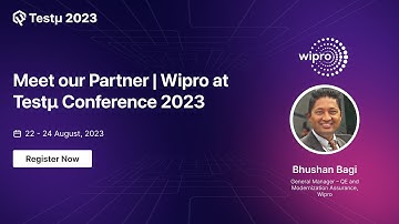Meet our Partner | Wipro at Testµ Conference 2023 | LambdaTest