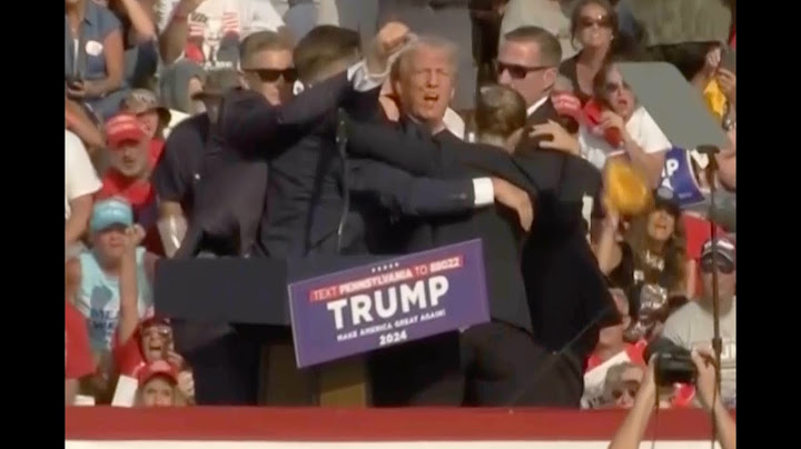 Donald Trump rushed off stage after apparent shots fired at his rally