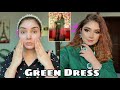 Makeup With Pink and Green Dress - Get Ready With Me For An Event
