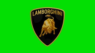 Lamborghini 3D Logo Green Screen Background Video