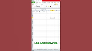 How to Calculate Discount in Excel FAST! 💸 #shortsvideo