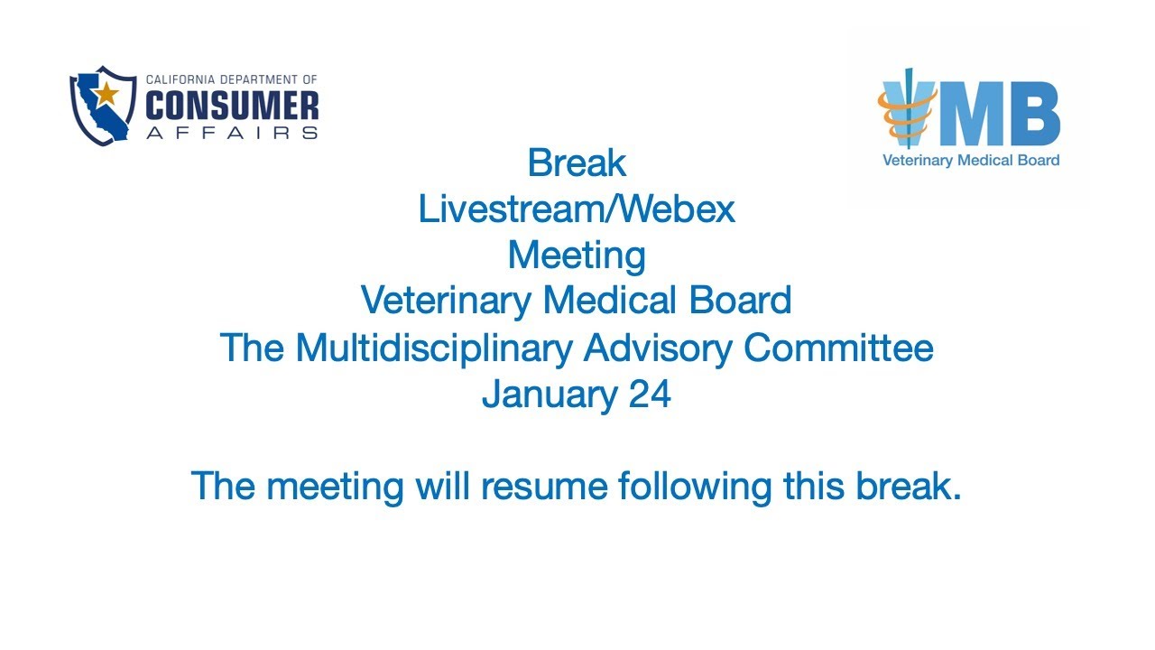 Veterinary Medical Board Multi Disciplinary Committee Meeting