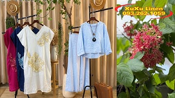 Tối 15 /12 Linen pháp mềm mại, áo thêu tay, shop chính chủ zalo chốt hàng 093.262.1059