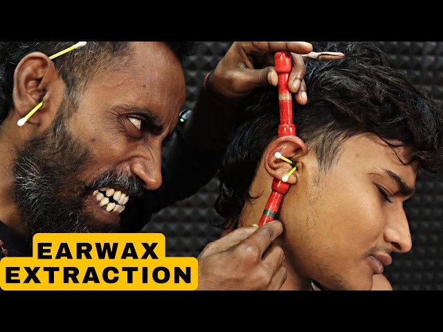 Heavy Oil Ear Massage & Earwax Extraction by Master Tapas | Head Massage & Neck Cracking | ASMR