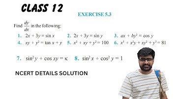 One shot Ex 5.3 Class 12 | Chapter 5 | Class 12 One Shot Ex 5.3 Maths | Ex 5.3 Class 12 in One Shot