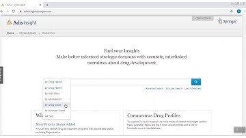 AdisInsight: How to use the Quick Search toolbar