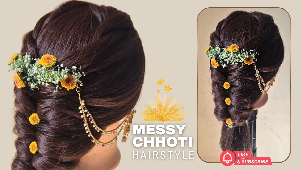 Easy Messy Choti Hairstyle in Seconds 💖 | Viral Look