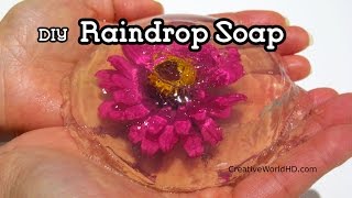 DIY Raindrop Soap with Real Flower/Water Bubble Soap How to Tutorial by Creative World