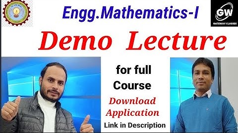 Engineering Mathematics-1 I AKTU I B.Tech First Year I by Gulshan sir